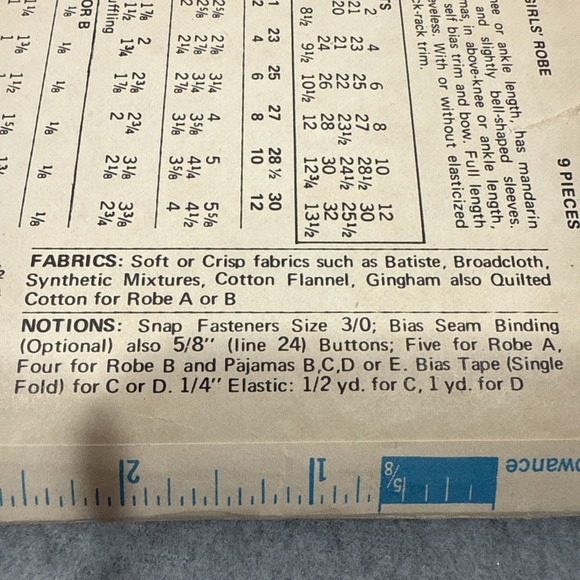 VTG 70s Butterick 5499 Girls Robe Nightgown Pajamas 10 CUT Sleepwear Cottagecore - Picture 8 of 13